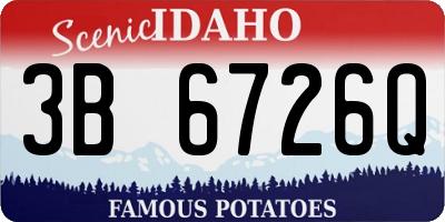 ID license plate 3B6726Q