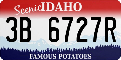ID license plate 3B6727R