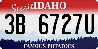 ID license plate 3B6727U