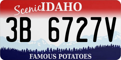 ID license plate 3B6727V