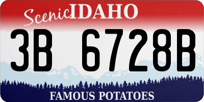 ID license plate 3B6728B
