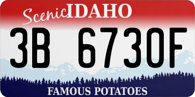 ID license plate 3B6730F