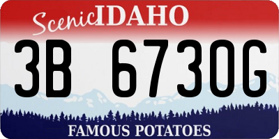 ID license plate 3B6730G