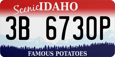 ID license plate 3B6730P