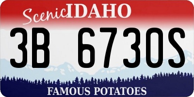 ID license plate 3B6730S
