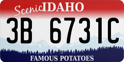 ID license plate 3B6731C