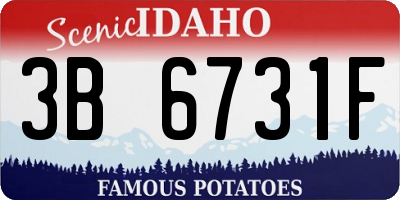 ID license plate 3B6731F