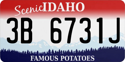 ID license plate 3B6731J