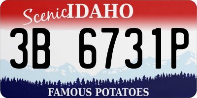 ID license plate 3B6731P