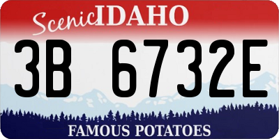 ID license plate 3B6732E