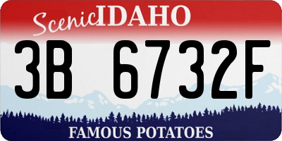 ID license plate 3B6732F