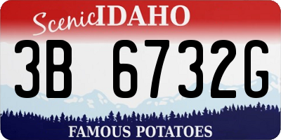 ID license plate 3B6732G