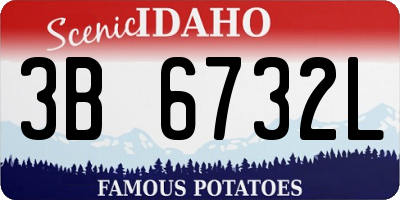 ID license plate 3B6732L
