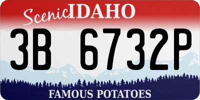 ID license plate 3B6732P
