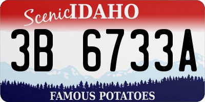 ID license plate 3B6733A