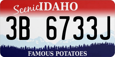 ID license plate 3B6733J
