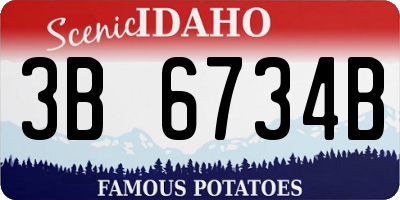 ID license plate 3B6734B