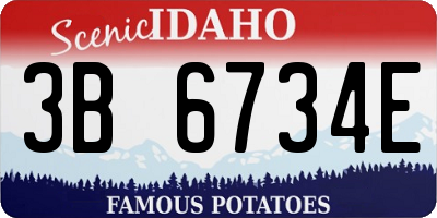 ID license plate 3B6734E