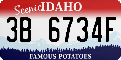 ID license plate 3B6734F