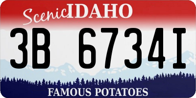 ID license plate 3B6734I