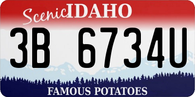 ID license plate 3B6734U