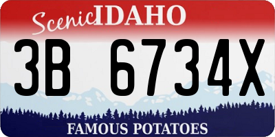 ID license plate 3B6734X
