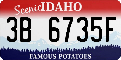 ID license plate 3B6735F