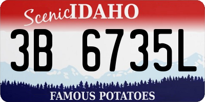 ID license plate 3B6735L