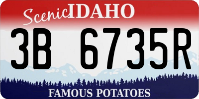 ID license plate 3B6735R