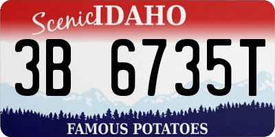 ID license plate 3B6735T