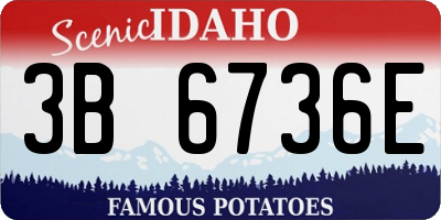 ID license plate 3B6736E