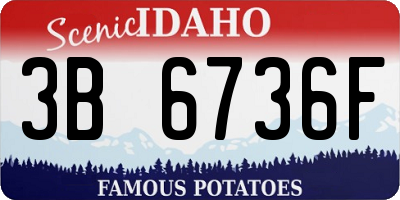 ID license plate 3B6736F