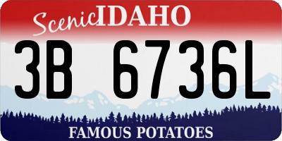 ID license plate 3B6736L