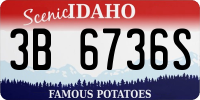 ID license plate 3B6736S
