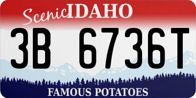 ID license plate 3B6736T