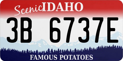ID license plate 3B6737E