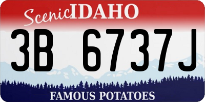 ID license plate 3B6737J