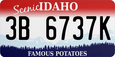 ID license plate 3B6737K
