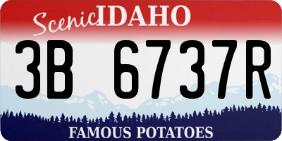 ID license plate 3B6737R
