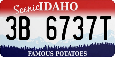 ID license plate 3B6737T