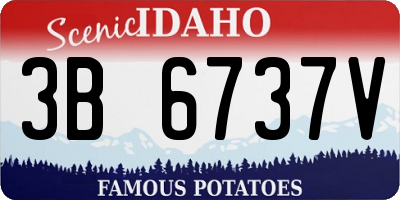 ID license plate 3B6737V