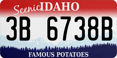 ID license plate 3B6738B