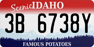 ID license plate 3B6738Y