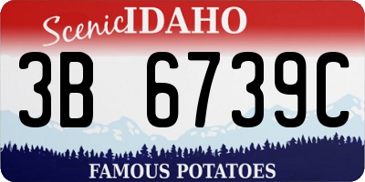 ID license plate 3B6739C
