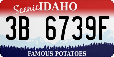 ID license plate 3B6739F