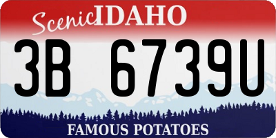 ID license plate 3B6739U