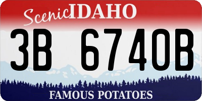 ID license plate 3B6740B