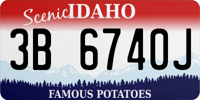 ID license plate 3B6740J