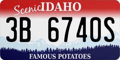 ID license plate 3B6740S