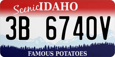 ID license plate 3B6740V